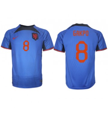 Nederland Cody Gakpo #8 Bortedrakt VM 2022 Kortermet